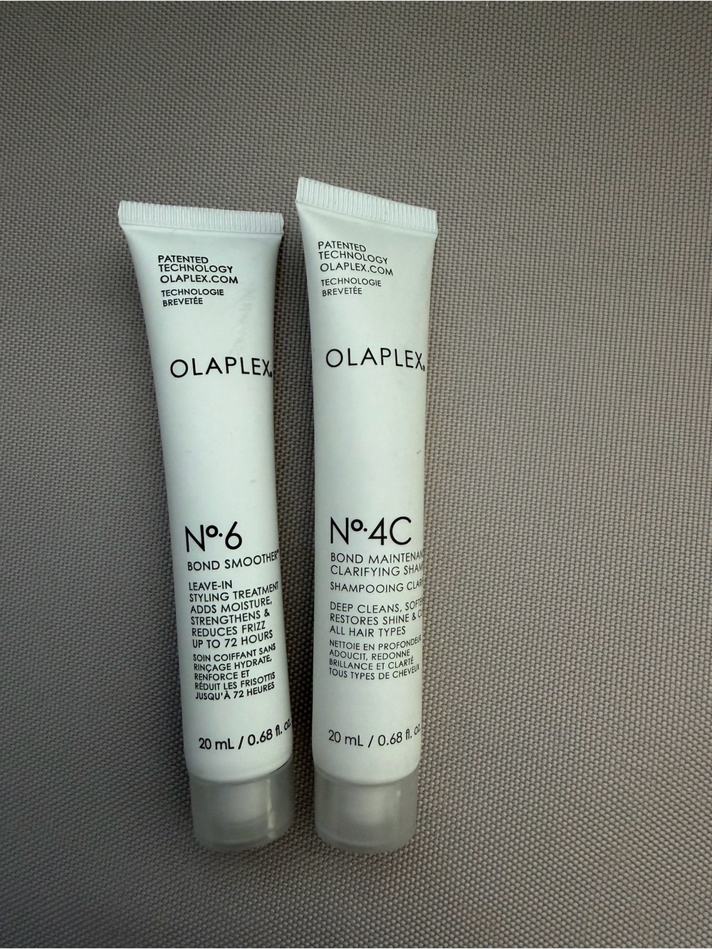 Olaplex No.6 Bond Smoother 20mL & No.4C Bond Maintenance Clarifying Shampoo 20mL